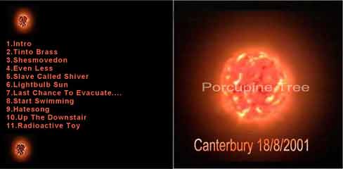 Canterbury Festival 2001 Cover (Front)