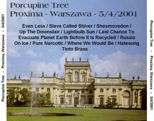 Warszawa 2001 Cover (Back)